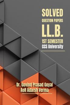 Solved Question Papers - LL.B. 1st Semester  CCS University: Helping Guide