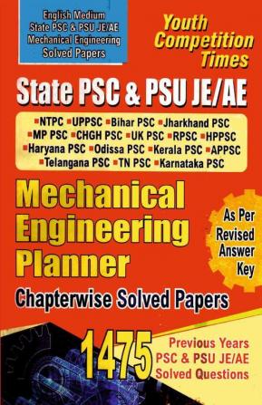 State PSC/PSU JE/AE Mechanical Engineering Planner