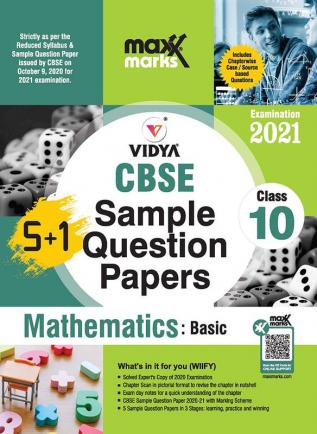 Maxx Marks CBSE Question Bank Mathmatices :Basic For Class 10 (For 2021 Exams)