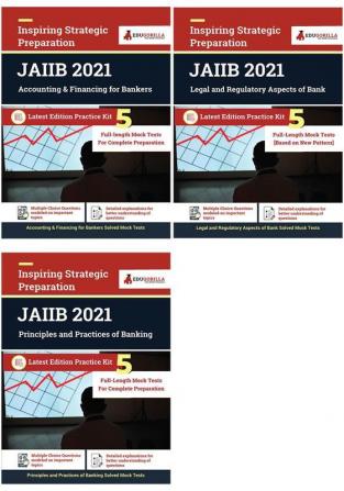 Junior Associate Indian Institute Bankers (JAIIB) Exam 2021 | Combo of Paper 1 2 & 3 | 15 Full-length Mock Tests (Solved) | Complete Preparation Kit for JAIIB By EduGorilla