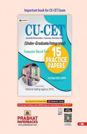 GUIDE FOR  CU-CET Central Universities-Common Entrance Test WITH 5 PRACTICE PAPERS (UIQP02)