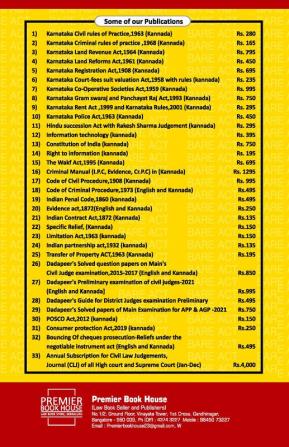 The Karnataka Land Revenue Act1964(English) - First Edition 2023(Karnataka Act no-12of196)(As Amended by Act no.23 of 2022)