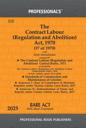 Contract Labour (Regulation and Abolition) Act 1970 With State Amendments alongwith Contract Labour (Regulation and Abolition) Central Rules 1971