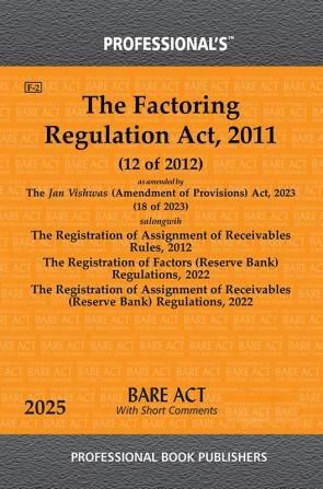 Factoring Regulation Act 2011 as amended by Jan Vishwas (Amendment of Provisions) Act 2023