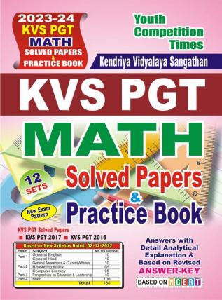 2023-24 KVS PGT Math Solved Papers & Practice Book