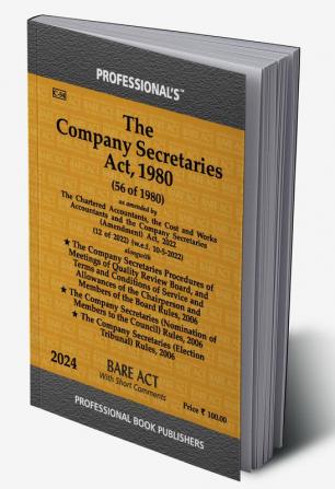 Company Secretaries Act 1980 as amended by Chartered Accountants the Cost and Works Accountants and the Company Secretaries (Amendment) Act 2022