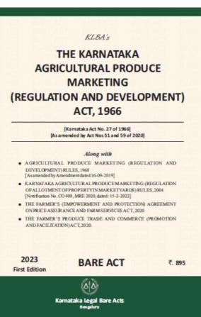 The Karnataka Agricultural Produce Marketing (Regulation And Development)Act1966(English)