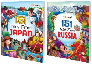 151 Tales from Japan and 151 Tales from Russia I Pack of 2 Books I story books for 10+ children By Gowoo