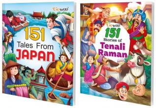 151 Tales from Japan and 151 Stories of Tenali Raman I Gift Pack of 2 Books I Collection of Humorous Stories for kids By Gowoo