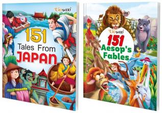 151 Tales from Japan and 151 Aesop's Fables I Combo of 2 Books I Must Read Stories for Children By Gowoo