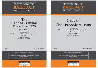 The Code Of Civil Procedure, 1908 With The Code Of Criminal Procedure, 1973 Combo Bare Acts 2022  by Professional