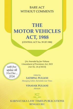 The Motor Vehicles Act,1988 - Bare Acts Without Comments