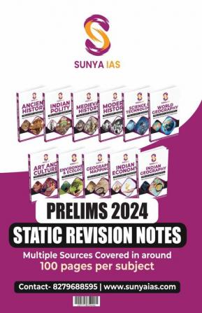 Sunya IAS Science and Technology Prelims Static Revision Notes