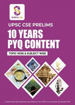 10 Previous Years UPSC Civil Services IAS Prelims Topic-Wise Solved Paper 1 (2014-2023) Latest Edition | General Studies PYQs Question Bank | Topic wise & Subject wise