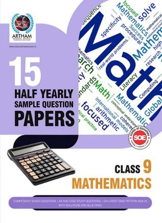 Mathematics Half Yearly Sample Papers for Class 09 - with Solutions Set of 15