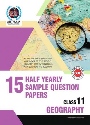 Geography Class 11  with Solutions Set of 15 Half Yearly Sample Papers