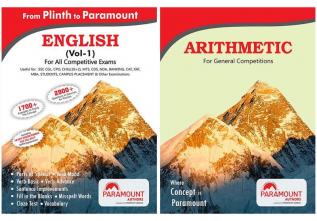 Paramount SSC exam combo Pack| Plinth To Paramount English (Vol.1) and Arithmetic (Vol.1) (English Edition) [Set of 2 books]