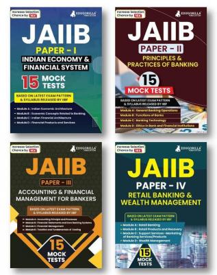 JAIIB 2023 (Combo of Paper 1 2 3 & 4) | 2000+ Solved Questions for Indian Economy & Indian Financial System Principles and Practices of Banking Accounting & Financial Management & Retail Banking & Wealth Management