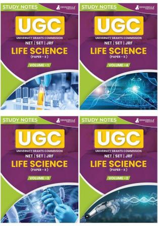 UGC NET Paper II Life Science Study Notes Combo (Set of 4 Books) | Complete Preparation Kit with Topic-wise Notes and Solved MCQs