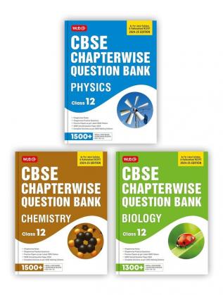 MTG CBSE Class 12 Chapterwise Question Bank Physics Chemistry & Biology For 2025 Board Exam (Set of 3 Books) | As Per Latest CBSE Syllabus & Rationalised NCERT Pattern