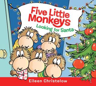 FIVE LITTLE MONKEYS LOOKING FOR SANTA BOARD BOOK