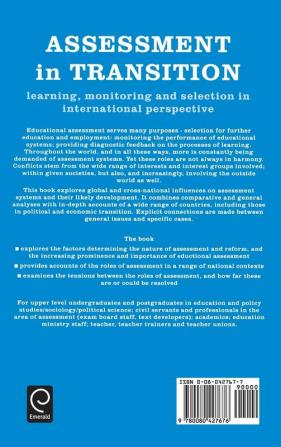 Assessment in Transition: Learning Monitoring and Selection in International Perspective