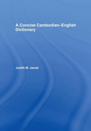 Concise Cambodian-English Dictionary