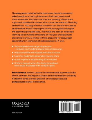 100 Essay Plans for Economics