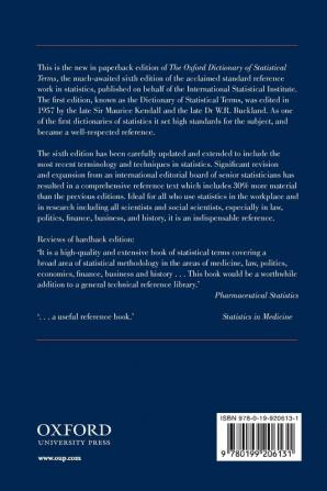 The Oxford Dictionary of Statistical Terms
