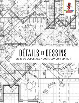 Détails et Dessins: Livre De Coloriage Adulte Conçoit Edition