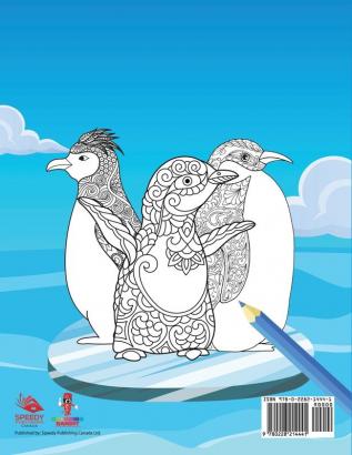 Eine gefrorene Welt: Erwachsene Pinguine Buchausgabe Färbung