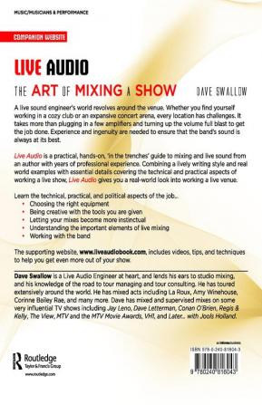 Live Audio: The Art of Mixing a Show