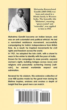 Quotes of Mahatma Gandhi A Words of Wisdom Collection Book