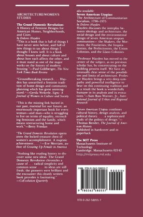 The Grand Domestic Revolution – A History of Feminist Desighns for American Homes Neighborhoods & Cities: A History of Feminist Designs For American Homes Neighborhoods and Cities (The MIT Press)