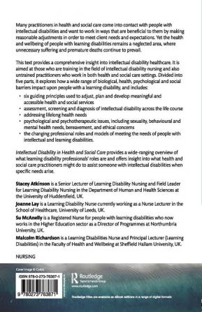 Intellectual Disability in Health and Social Care