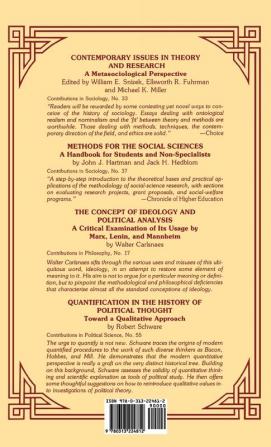 Reasoned Argument in Social Science: Linking Research to Policy: 53 (Contributions in Political Science)