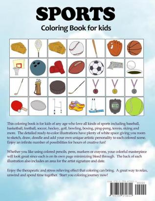 Sports Coloring Book for Kids