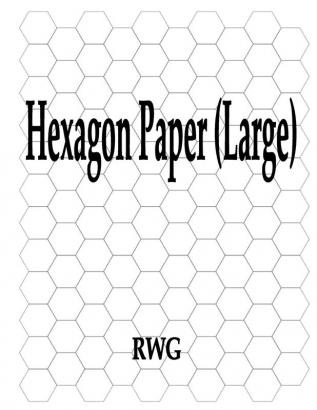 Hexagon Paper (Large): 50 Pages 8.5 X 11