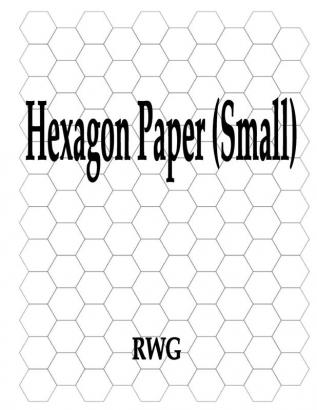 Hexagon Paper (Small): 50 Pages 8.5 X 11