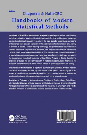 Handbook of Statistical Methods and Analyses in Sports