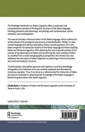 Routledge Introduction to Italian Linguistics