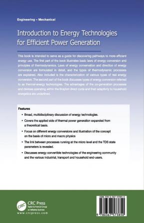 Introduction to Energy Technologies for Efficient Power Generation