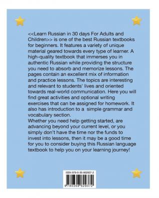 Learn Russian in 30 Days for Adults and Children: Enthralling thematic lessons for beginners