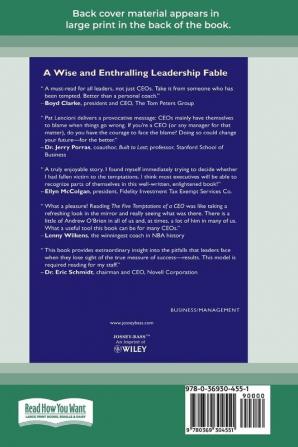 The Five Temptations of a CEO: A Leadership Fable (16pt Large Print Edition)