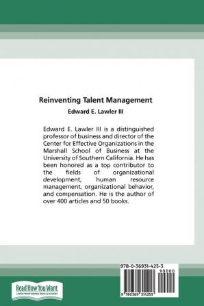 Reinventing Talent Management: Principles and Practices for the New World of Work (16pt Large Print Edition)