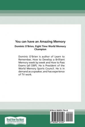 You Can Have an Amazing Memory (16pt Large Print Edition)