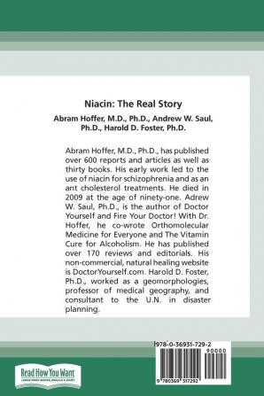 Niacin: The Real Story: Learn about the Wonderful Healing Properties of Niacin (16pt Large Print Edition)