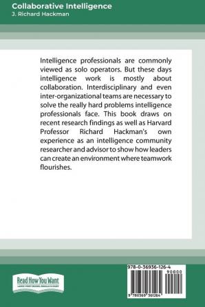 Collaborative Intelligence: Using Teams to Solve Hard Problems [Standard Large Print 16 Pt Edition]