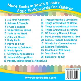 My First Sindhi Alphabets Picture Book with English Translations