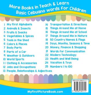 My First Cebuano Alphabets Picture Book with English Translations: Bilingual Early Learning & Easy Teaching Cebuano Books for Kids: 1 (Teach & Learn Basic Cebuano Words for Children)